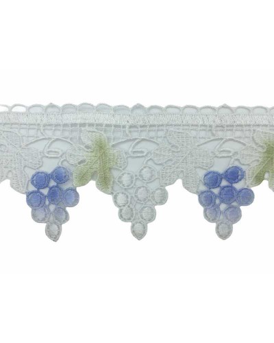 Merletto Macramè Punta Uva Foglia Alto 8 cm