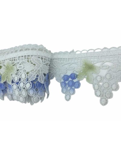 Merletto Macramè Punta Uva Foglia Alto 8 cm