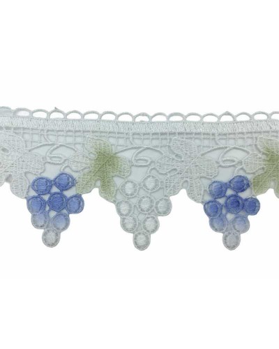 Merletto Macramè Punta Uva Foglia Alto 8 cm