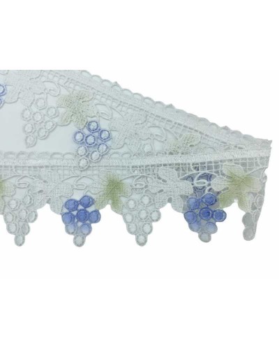 Merletto Macramè Punta Uva Foglia Alto 8 cm