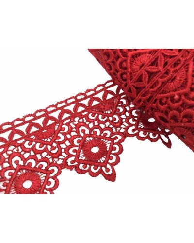 Passamaneria Pizzo Macramè Merletto Rombo Punta Smerlato Alto 7 Cm