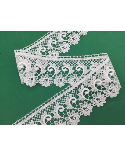 Passamaneria Pizzo Macramè Merletto Fiore Punta Smerlato Alto 6 Cm