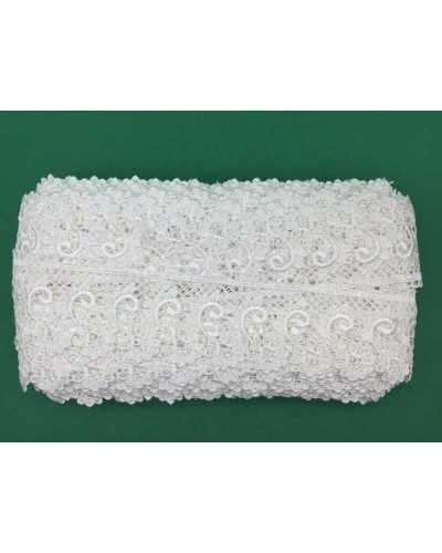 19,30 Mt Passamaneria Pizzo Macramè Merletto Fiore Punta Smerlato Alto 6 Cm