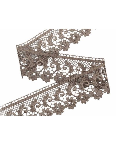 19,30 Mt Passamaneria Pizzo Macramè Merletto Fiore Punta Smerlato Alto 6 Cm