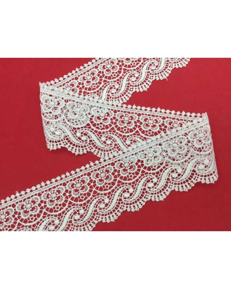 Passamaneria Merletto Pizzo Macramè Smerlo Punta Fiore Onda Alto 6 Cm