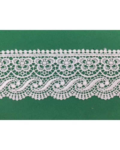 19,30 Mt Merletto Pizzo Macramè Smerlo Punta Fiore Onda Alto 6 Cm