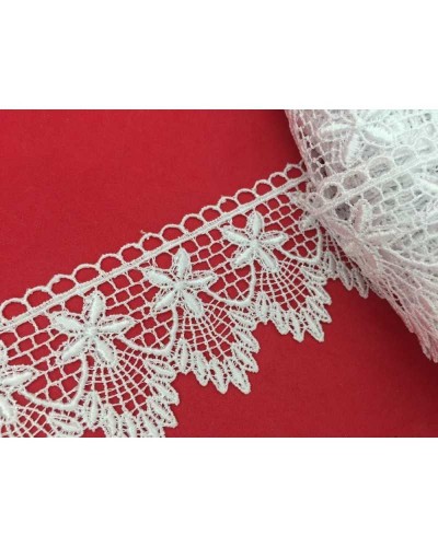 Passamaneria Merletto Pizzo Macramè Punta Stella Fiore Alto 5 Cm