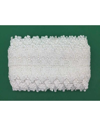 19,30 Mt Merletto Pizzo Macramè Punta Archetto Foglia Alto 5 Cm