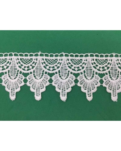 19,30 Mt Merletto Pizzo Macramè Punta Archetto Foglia Alto 5 Cm