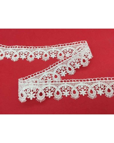 Passamaneria Merletto Pizzo Macramè Punta Archetto Sfrangiato Alto 3 Cm