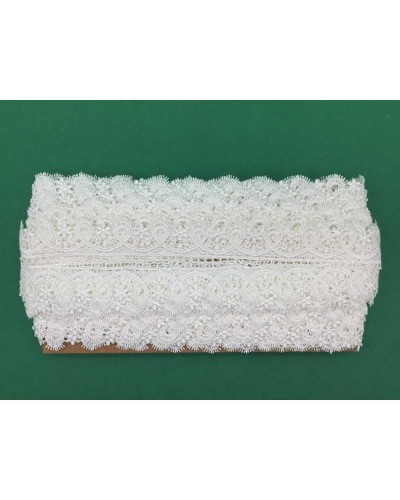 19,30 Mt Passamaneria Merletto Pizzo Macramè Punta Archetto Sfrangiato Alto 3 Cm