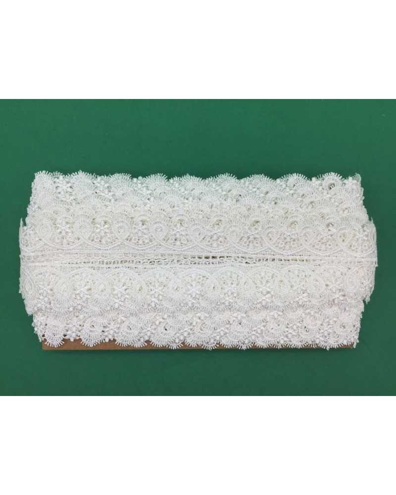 19,30 Mt Passamaneria Merletto Pizzo Macramè Punta Archetto Sfrangiato Alto 3 Cm
