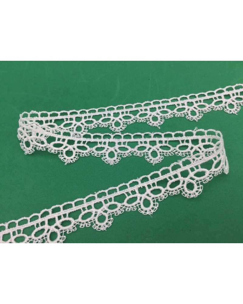 Passamaneria Merletto Pizzo Macramè Punta Trifoglio Alto 25 Mm