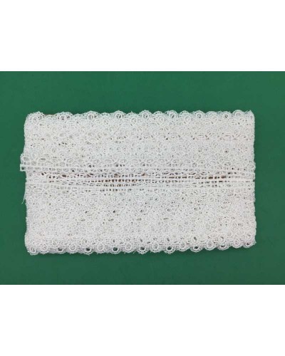 19,30 Mt Passamaneria Merletto Pizzo Macramè Punta Trifoglio Alto 25 Mm