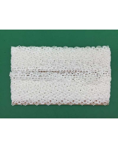 19,30 Mt Passamaneria Merletto Pizzo Macramè Punta Archetto Sfrangiato Alto 2 Cm