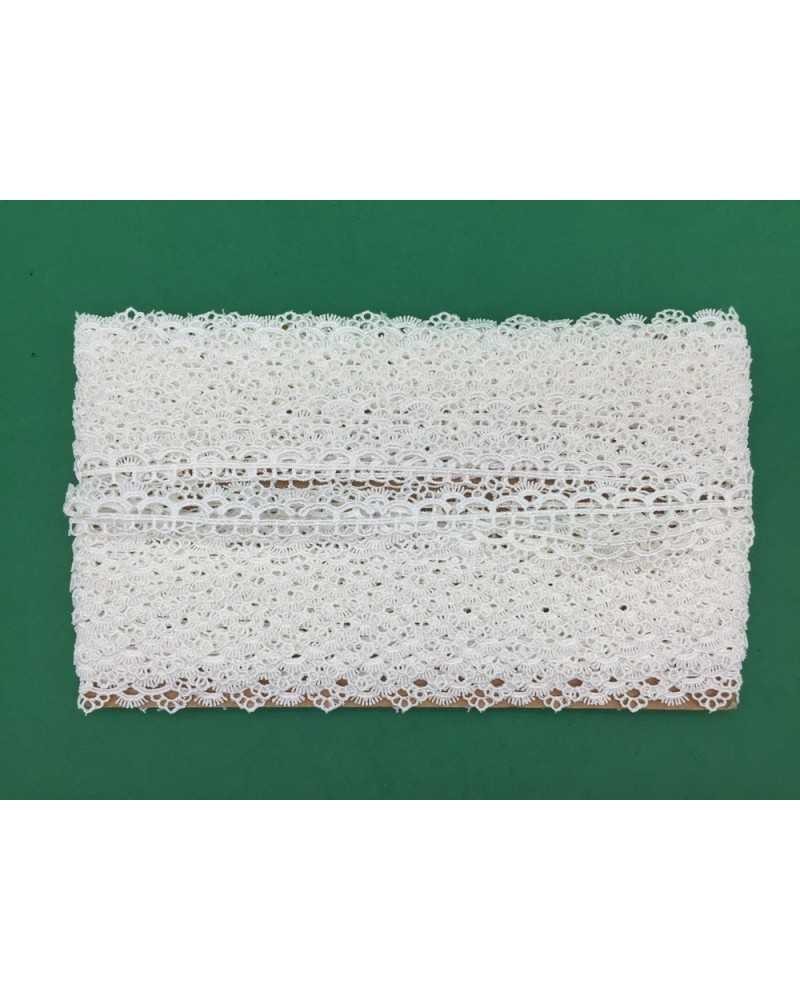 19,30 Mt Passamaneria Merletto Pizzo Macramè Punta Archetto Sfrangiato Alto 2 Cm