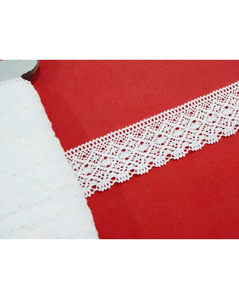 Scalloped Cotton Bobbin Lace 3 Cm High