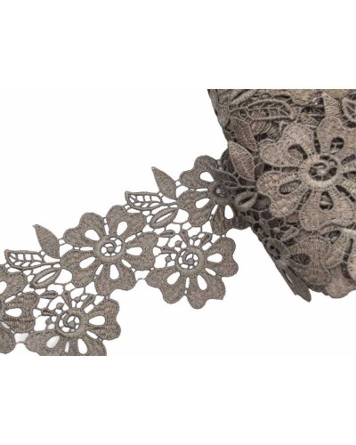 19,30 Mt Passamaneria Pizzo Macramè Merletto Fiore Ritagliabile Alto 9 Cm