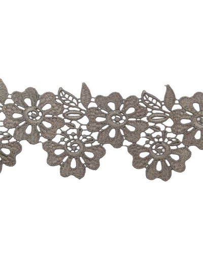 19,30 Mt Passamaneria Pizzo Macramè Merletto Fiore Ritagliabile Alto 9 Cm