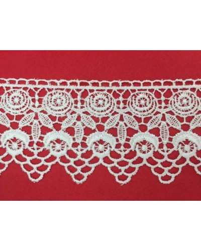 Passamaneria Pizzo Macramè Punta Doppio Fiore Alto 7 Cm