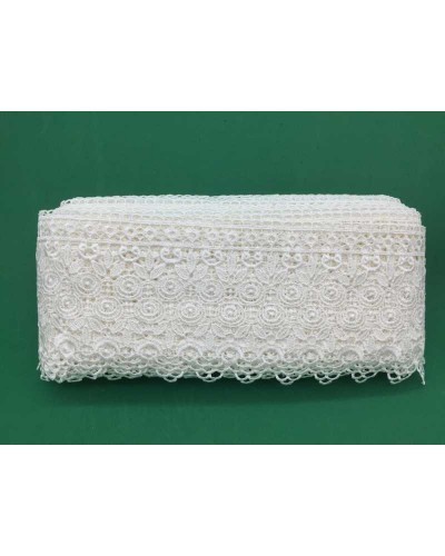 19,30 Mt Passamaneria Pizzo Macramè Punta Doppio Fiore Alto 12 Cm