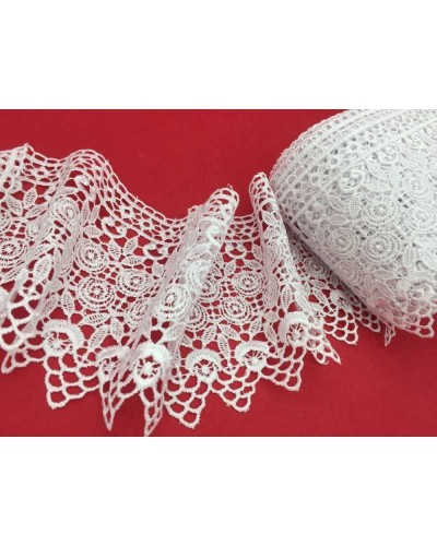 Passamaneria Pizzo Macramè Punta Doppio Fiore Alto 12 Cm