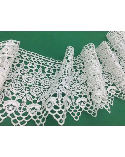 Passamaneria Pizzo Macramè Punta Doppio Fiore Alto 12 Cm