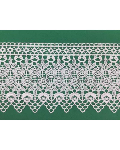 Passamaneria Pizzo Macramè Punta Doppio Fiore Alto 12 Cm
