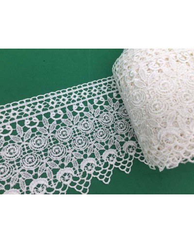 Passamaneria Pizzo Macramè Punta Doppio Fiore Alto 12 Cm