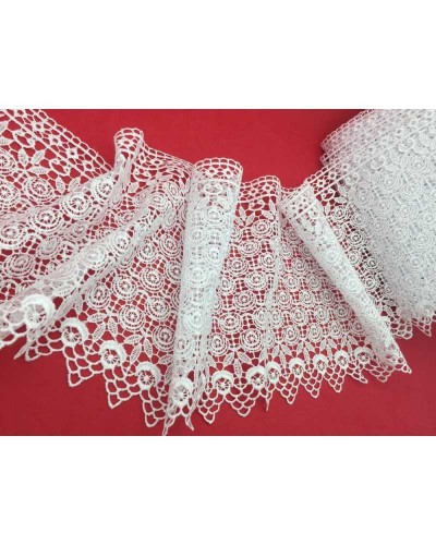 Passamaneria Pizzo Macramè Punta Multi Fiore Alto 19 Cm