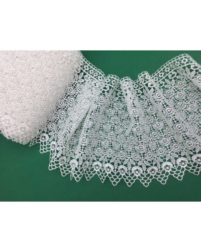 Passamaneria Pizzo Macramè Punta Multi Fiore Alto 19 Cm