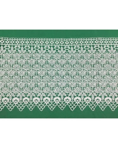 Passamaneria Pizzo Macramè Punta Multi Fiore Alto 19 Cm