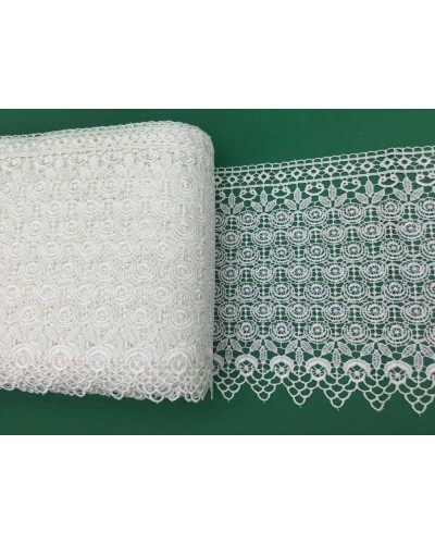 Passamaneria Pizzo Macramè Punta Multi Fiore Alto 19 Cm