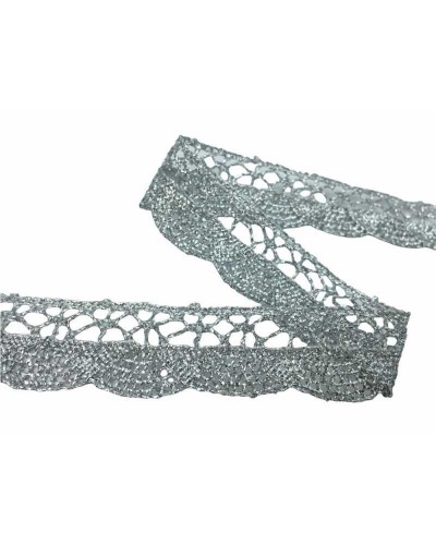 Passamaneria Pizzo Merletto Lurex Tombolo Smerlato Archi Alto 25 Mm