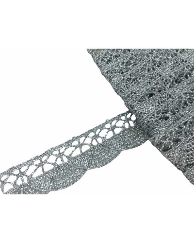 Passamaneria Pizzo Merletto Lurex Tombolo Smerlato Archi Alto 25 Mm