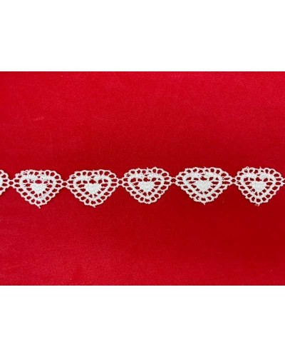 Passamaneria Pizzo Macramè Puntina Merletto Cuore Alto 2 Cm