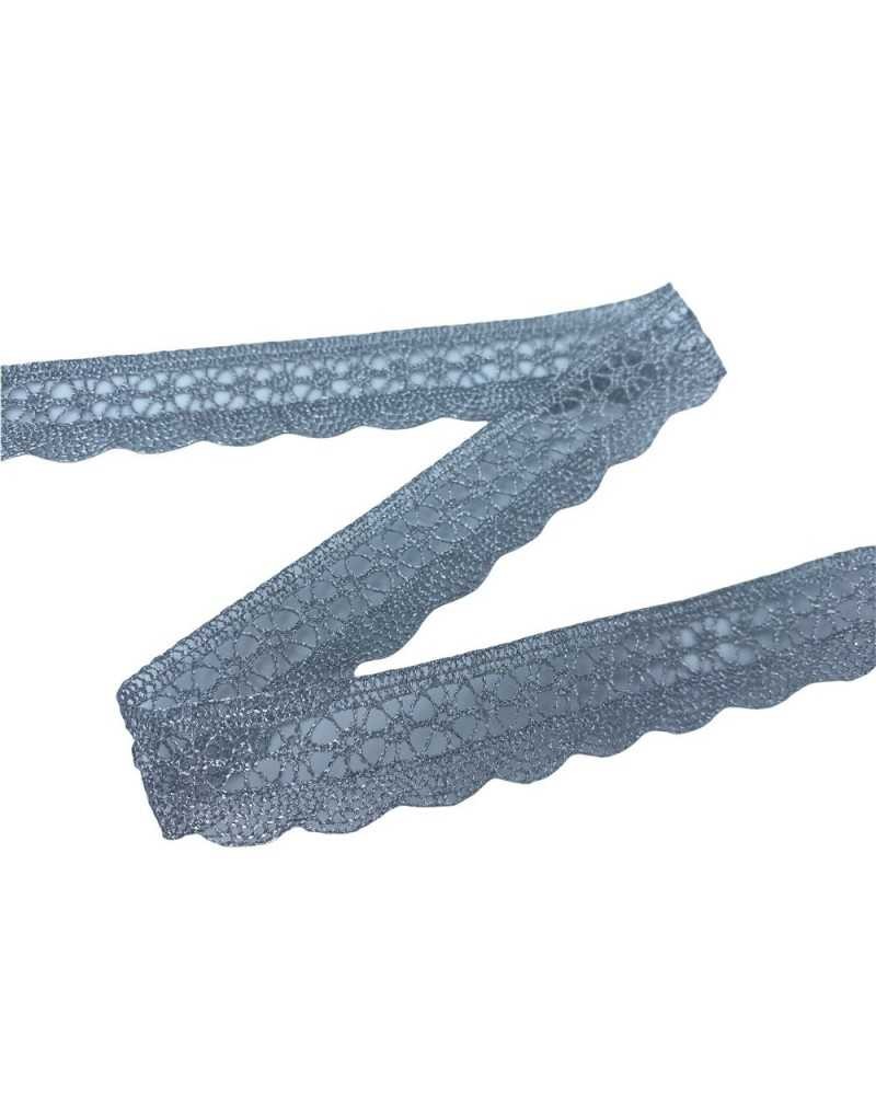 Passamaneria Pizzo Merletto Lurex Filo Metallic Tombolo Smerlato Archi Alto 2 Cm
