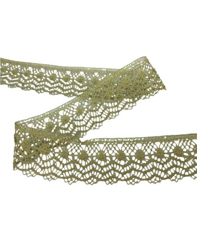 Passamaneria Pizzo Merletto Lurex Filo Metallic Tombolo Smerlato Archi Alto 4 Cm