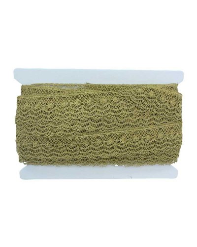 Passamaneria Pizzo Merletto Lurex Filo Metallic Tombolo Smerlato Archi Alto 4 Cm