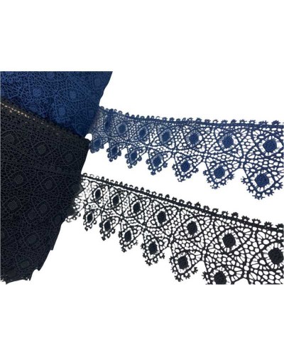 Passamaneria Pizzo Macramè Merletto Ricamo Punta Fiore Rombo Smerlato Alto 55 Mm