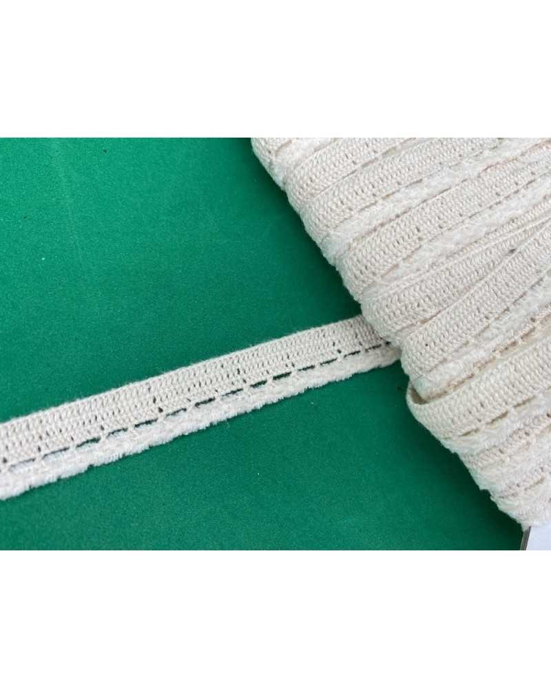 Passamaneria Merletto Puntina Piccola Frangetta Cotone Tipo Uncinetto Alto 1,3 Cm