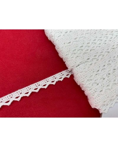 Passamaneria Merletto Puntina Triangolo Piccolo Cotone Tipo Uncinetto Alto 1 Cm