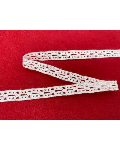 25 Mt Passamaneria Merletto Bordino Tramezzo Piccolo Cotone Tipo Uncinetto Alto 1 Cm