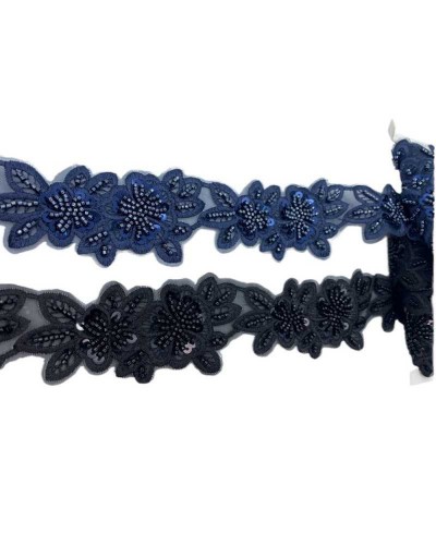 50 Cm Passamaneria Applicazione Bordo Pizzo Ricamo Perlina Alto 5 Cm
