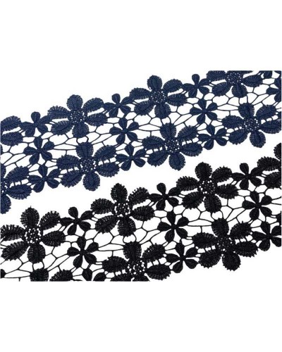 50 Cm Passamaneria Pizzo Macramè Lurex Merletto Fiore Fiorellino Ritagliabile Alto 10 Cm