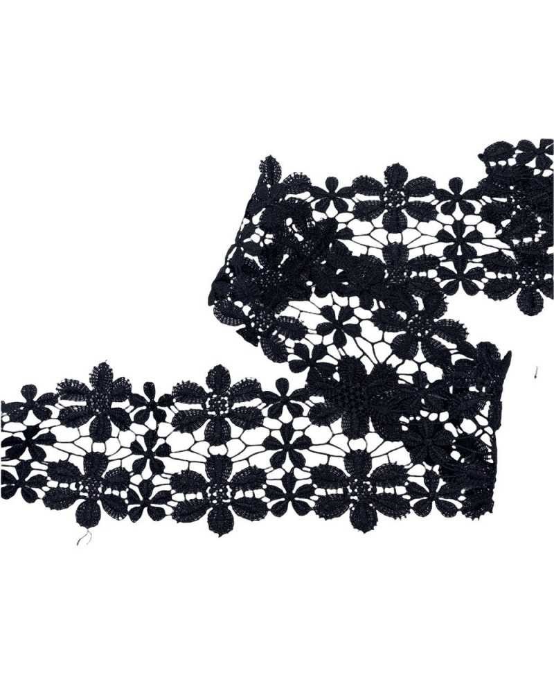 50 Cm Passamaneria Pizzo Macramè Lurex Merletto Fiore Fiorellino Ritagliabile Alto 10 Cm