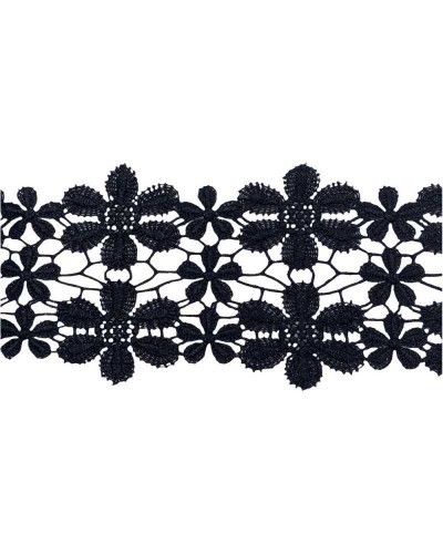 50 Cm Passamaneria Pizzo Macramè Lurex Merletto Fiore Fiorellino Ritagliabile Alto 10 Cm