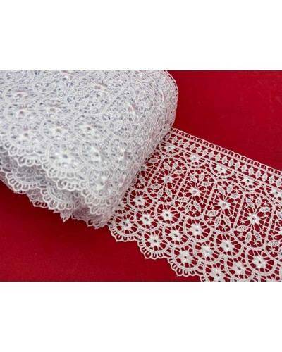 Passamaneria Pizzo Merletto Macramè Smerlato Fiorellino Alto 13,5 Cm