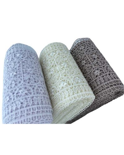 Passamaneria Bordo Tramezzo Pizzo Merletto Macramè Fiorellino Alto 13,5 Cm