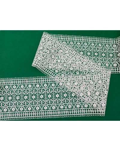 Passamaneria Bordo Tramezzo Pizzo Merletto Macramè Fiorellino Alto 13,5 Cm